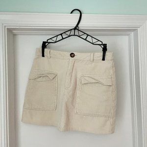 Princess Polly Cream Colored Corduroy Mini Skirt